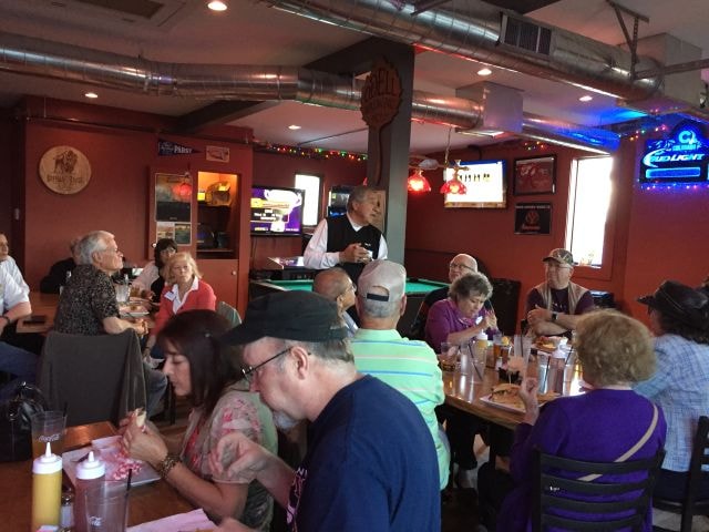 May 2016 Dinner — guests dining