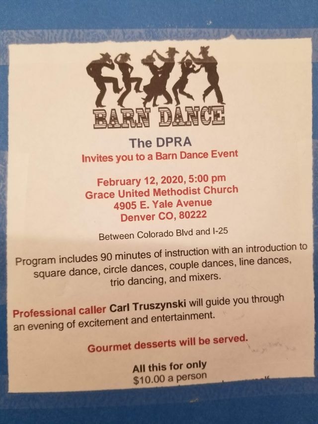 February 2020 Barn Dance — event flyer